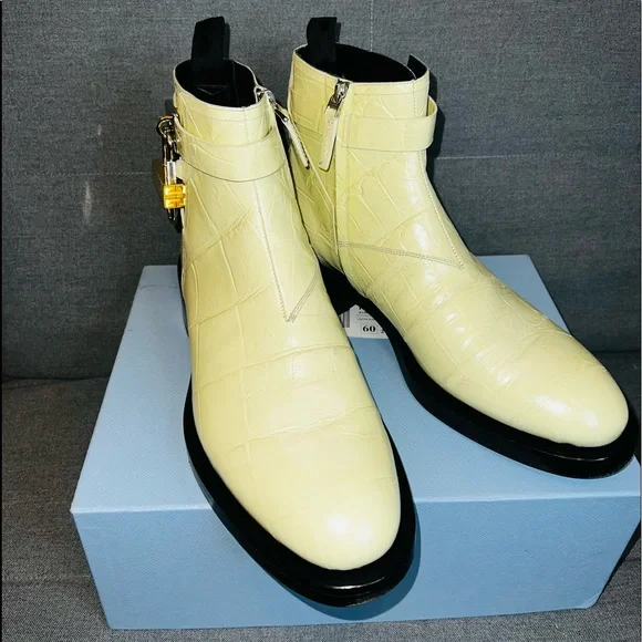 Givenchy Croc Embossed Leather Boot (NWT)!